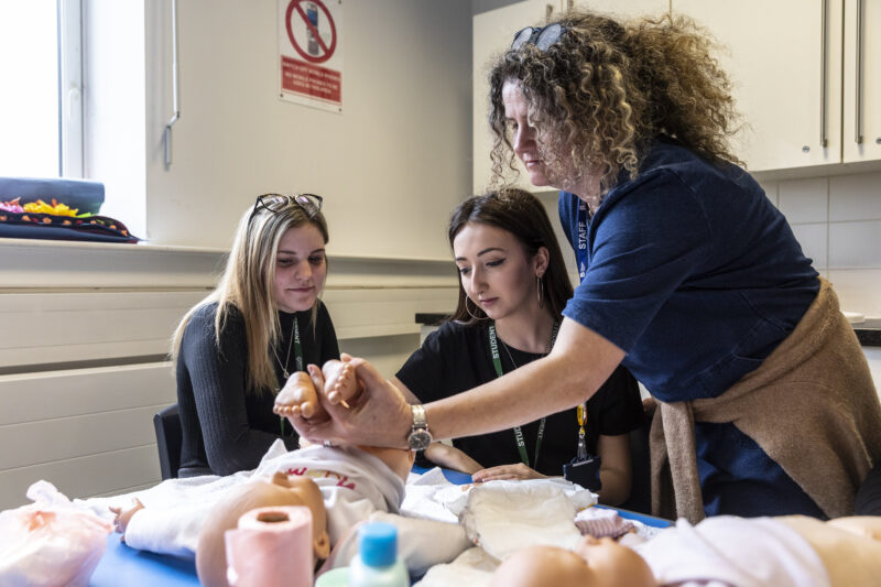 Care and Childcare tutor and students Bedford College