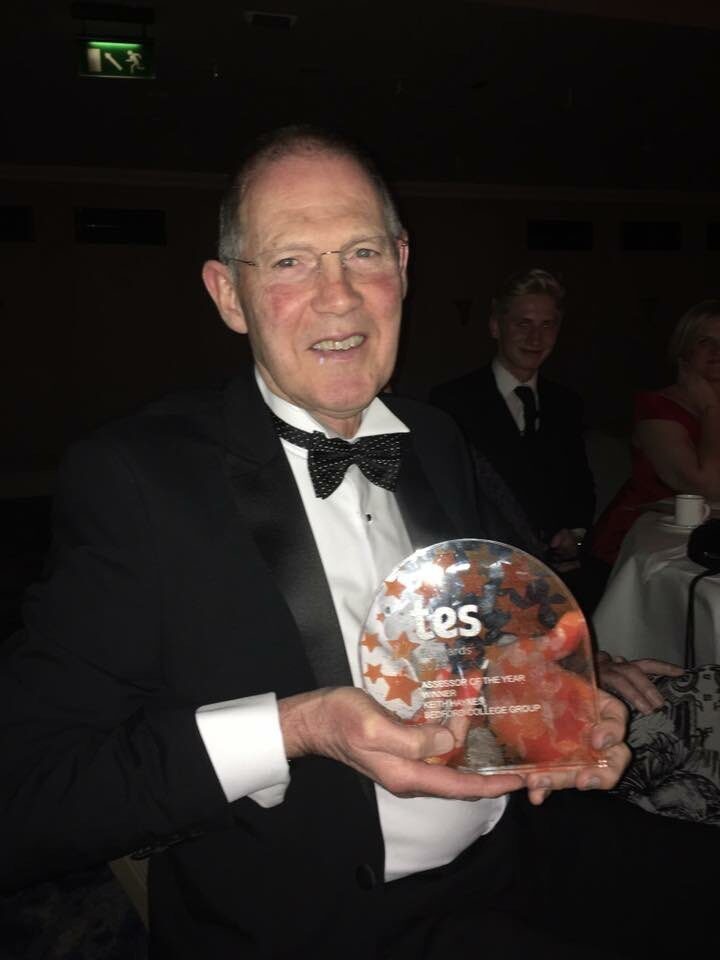 Tresham College Apprenticeship Assessor Keith Haynes TES Award Winner