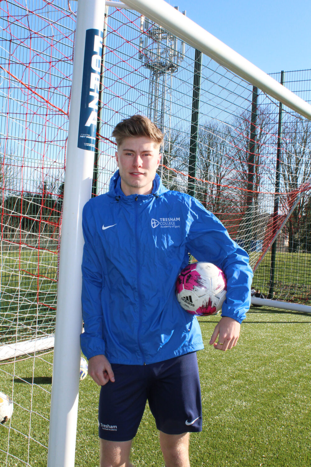 Tresham College Football Academy student with USA scholarship